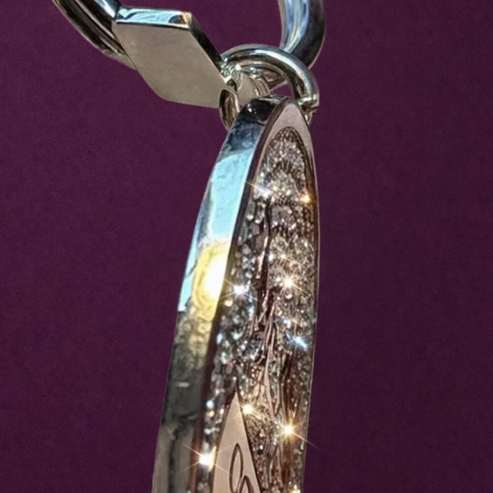 COACH Crystal Horse & Carriage Keychain Glitter Medallion Charm Hang Tag - Picture 7 of 7